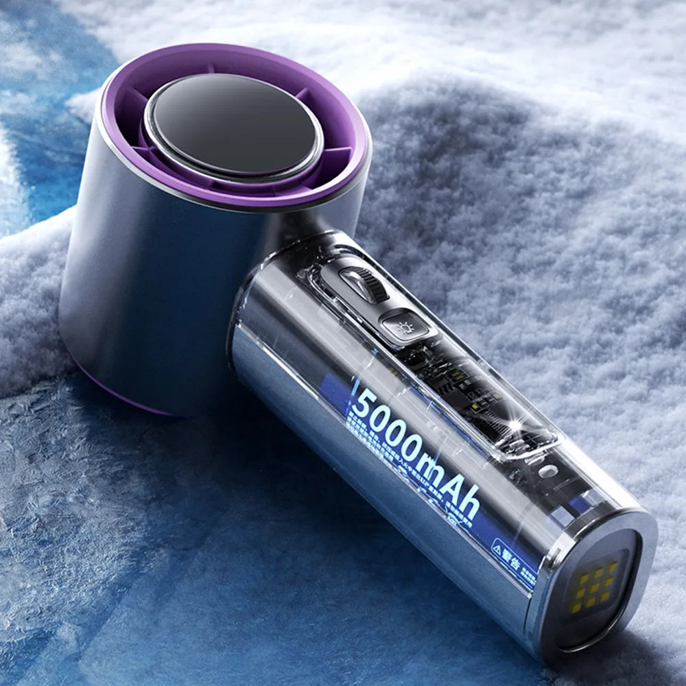 VGR 100 Speed High-speed Handheld Electric Fan with Flashlight USB Mini Portable Charging Small Fan Desktop Small Electric Fan