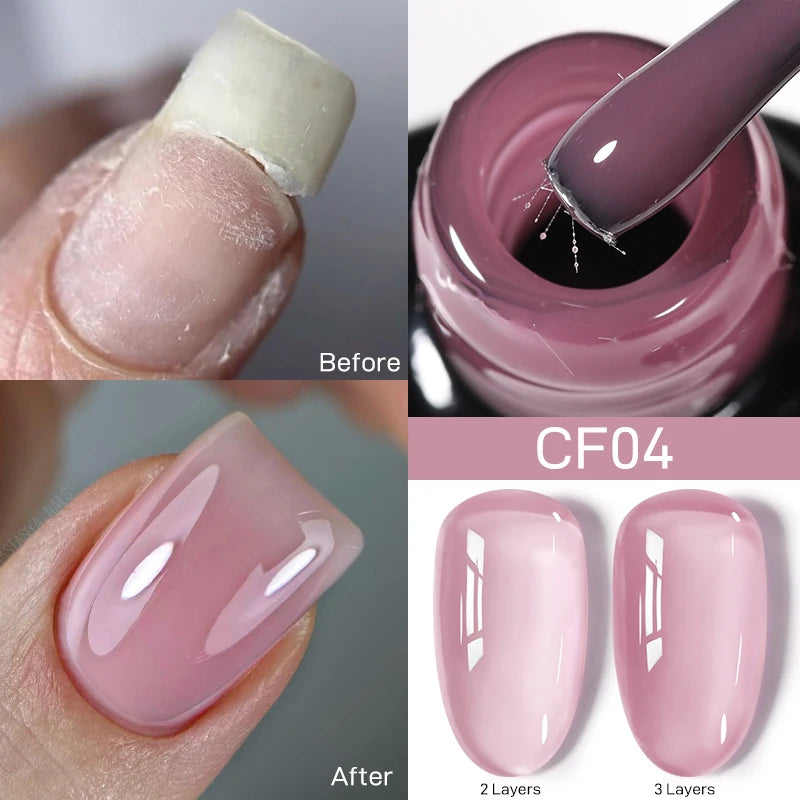 UR SUGAR 7ml Nude Crystal Rubber Base Gel Natural Color Semi Permanent Soak off UV LED Gel Nail Art Varnish