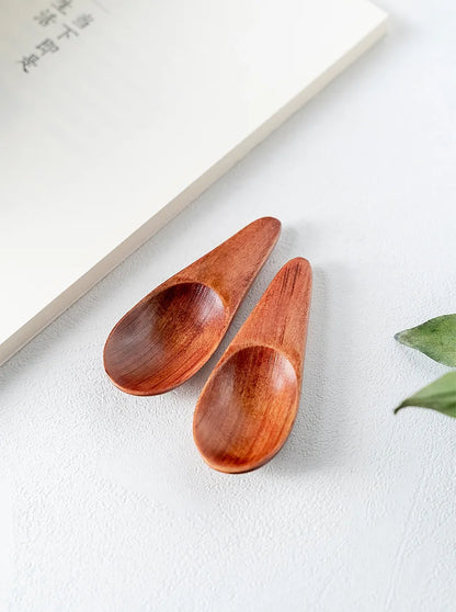 Mini Creative Tea Spoon Short Handled Small Wooden Spoon Coffee Spoon Spice Spoon Salt Spoon Milk Powder Spoon Wholesale