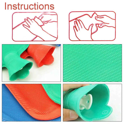 Home Autumn Winter Warm Water Bag Water Injection Rubber Hot Water Bottle Thick Hot Water Bottle Hand Feet Warmer Water Bottle