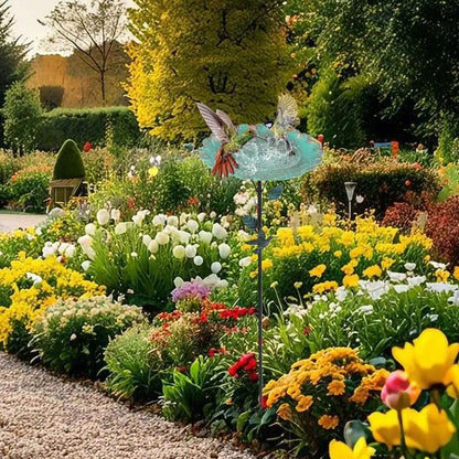 Garden Bird Bath Decorative Outdoors Garden Feeder Bowl Multi-Functional Rust-Proof Standing Bowl For Farm Pathway Patio Garden