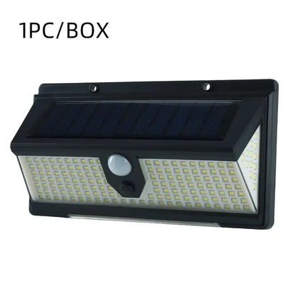 New 190 Light Red and Blue Warning Light Solar Wall Light Human Sensor Light Waterproof Garden Light Outdoor Light