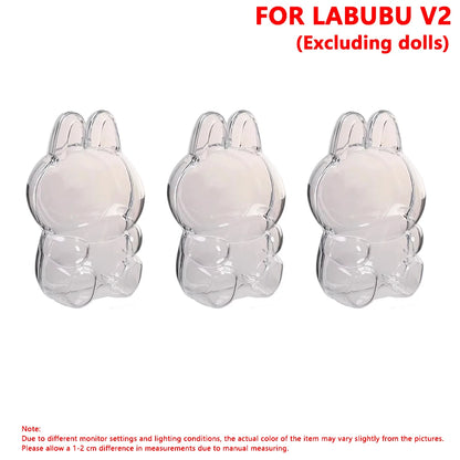 For LABUBU Protector Case Protection Cover V1 V2 Pendant Doll Storage Box Anti Dust Case For Labubu Clear Case Doll Accessories