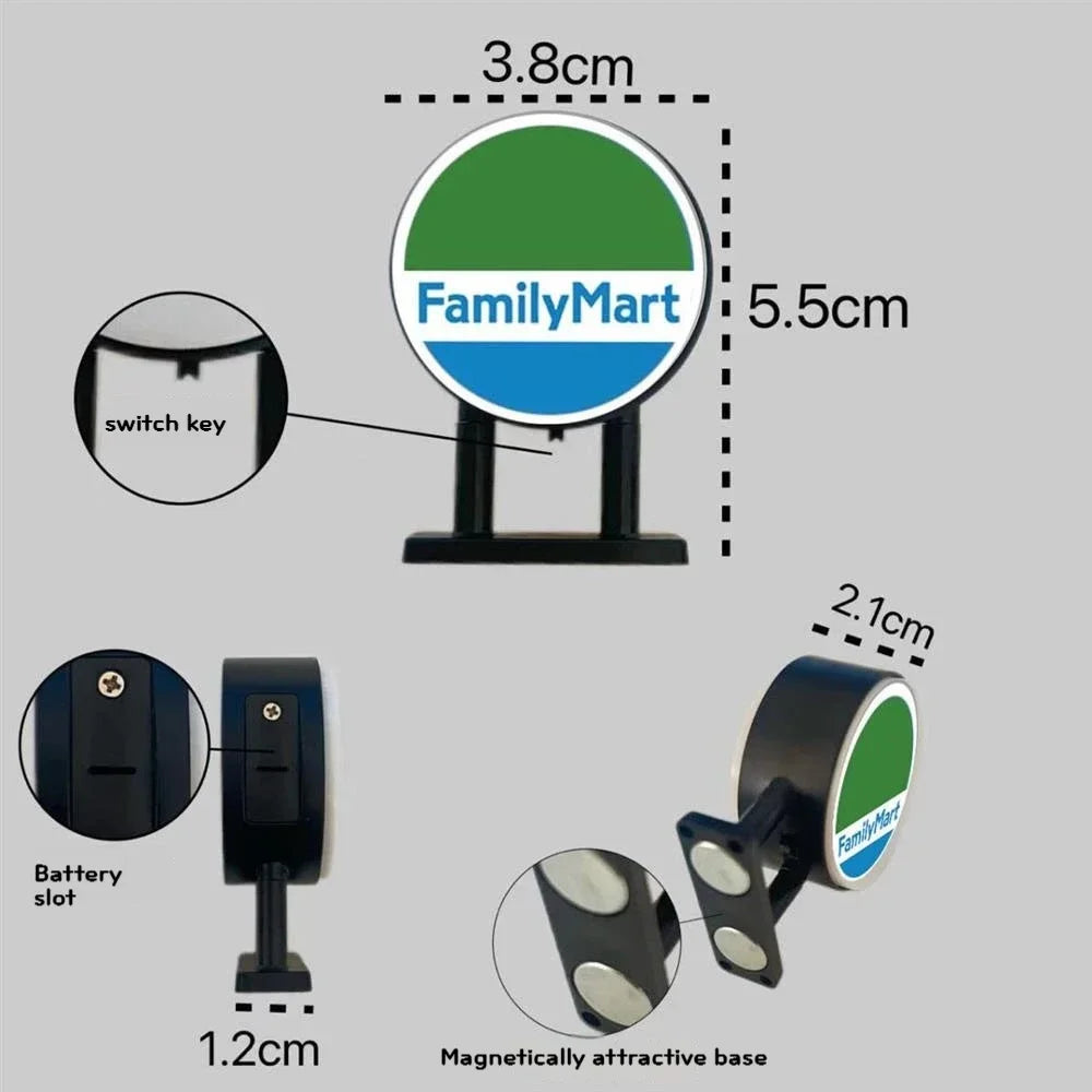 Coffee Shop Fridge Stickers Magnetic Creative Convenience Store Light Signs Home Decorative Ornaments  Luminous Light Boxes