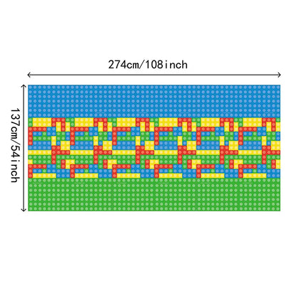 Brick-Style Birthday Party Tablecloth Building Blocks Party, Gamer Birthday Party Supplies, Party Theme Table Cover