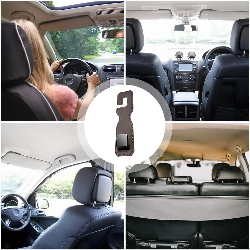 Car Seat Hooks For Headrest Small Car Back Seat Hanger Car Purse Hook Seatback Bag Holder Car Interior Accessories For Purse