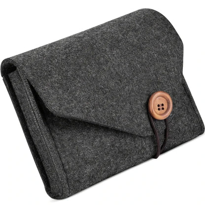 Portable Felt Electronics Accessories Organizer - Power Adapter & USB Cable Storage Case for Travel
