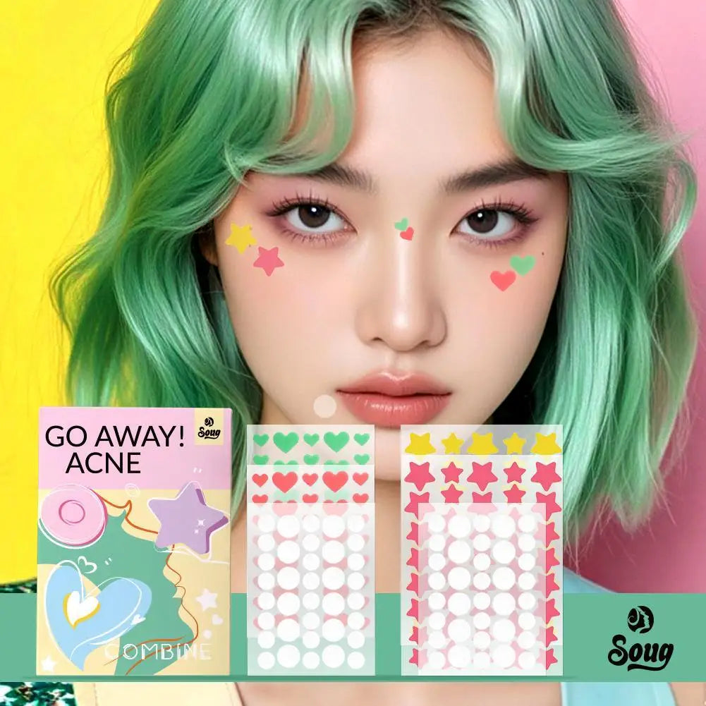 Colorful Acne Pimple Patches Lighten Pimple Marks Repair Acne Pimple Gentle Cleansing Non-Irritating Acne Pimple Patches