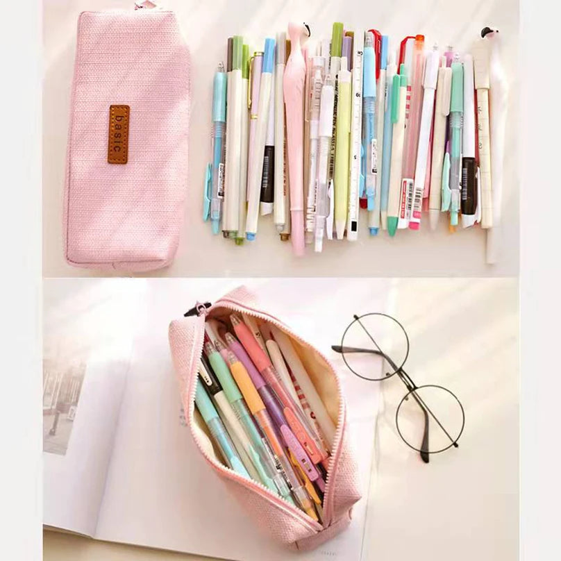 Pencil Case School Supplies Large Capacity Pencil Pouch Estuches Basic Pen Case Trousse Scolaire Kawaii Stationery Pencilcase
