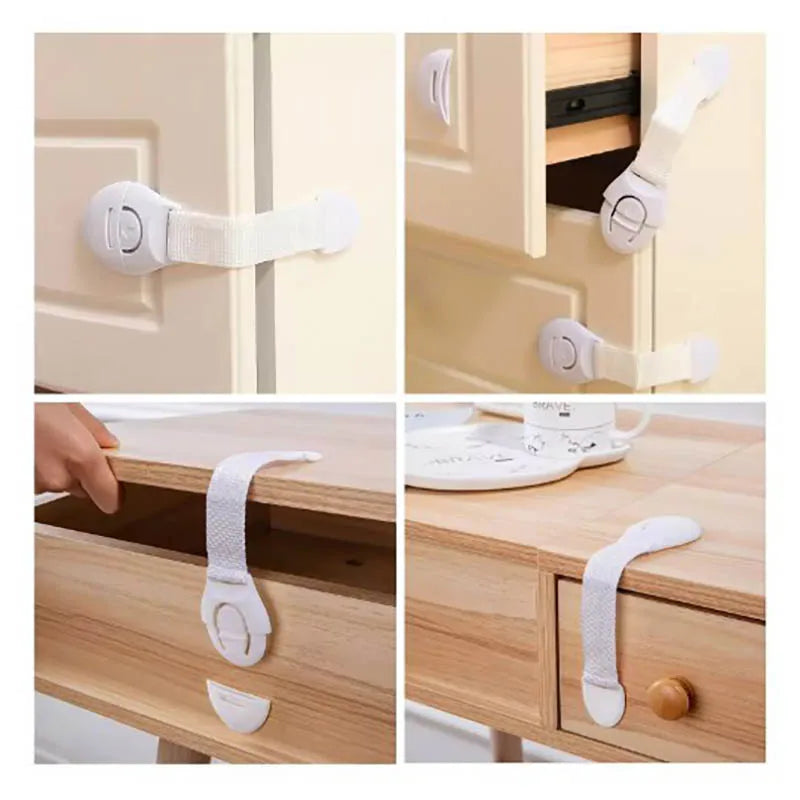 10PCS Child Safety Cabinet Lock Baby Security Protection Drawer Door Cabinet Lock Plastic Protection Kids Safety Door Lock