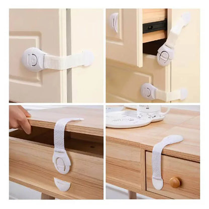 10PCS Child Safety Cabinet Lock Baby Security Protection Drawer Door Cabinet Lock Plastic Protection Kids Safety Door Lock