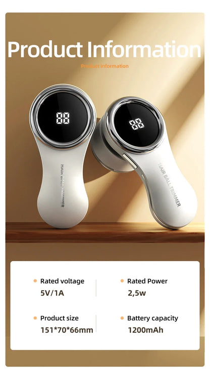 Electric Lint Remover for Clothes LCD Display USB Rechargeable Portable Hair Balls Fuzz Removers Household Fabric Shaver