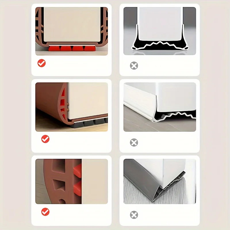 Adjustable Door Draft Stopper for Bottom Seal Dust and Noise Insulation Weather Stripping Draft Guard Insulator Sealing Strip