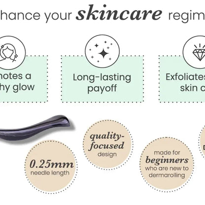 Micro Needle 540 Derma Roller Face Roller Titanium Hair Regrowth Beard Growth Microniddle Roller for Face Massager Skin Care