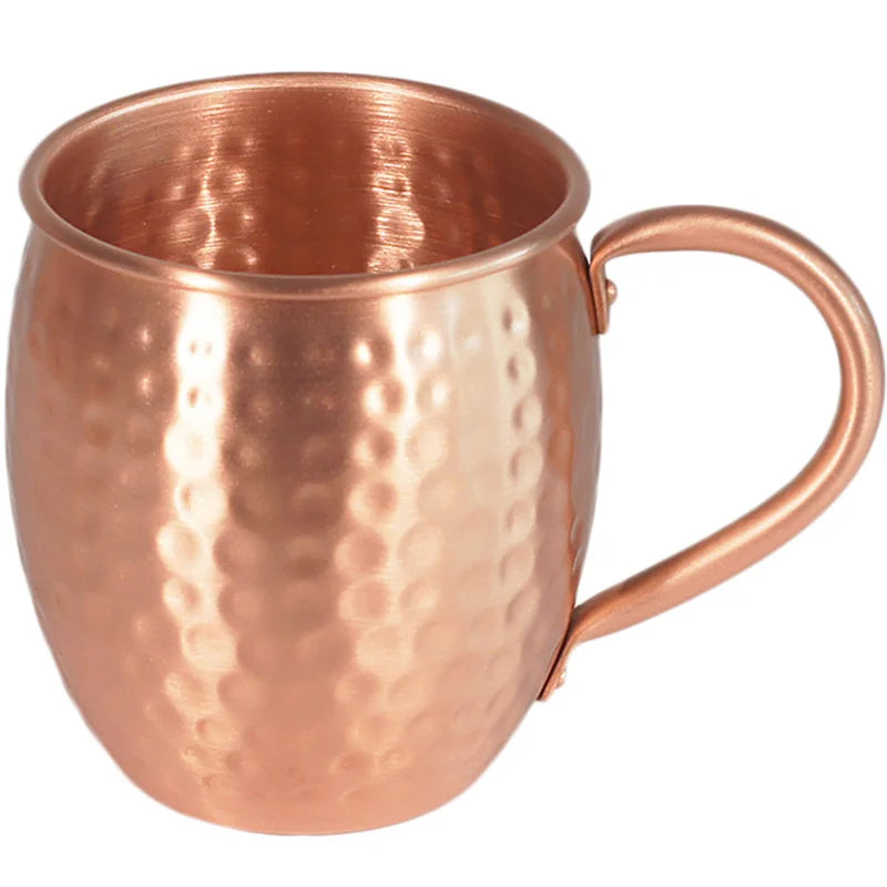 100% Copper Moscow Mule Mug Durable Coppery Beer Mugs 12OZ Coffee Mug Milk Cup Pure Copper Bar Cup Drinkware