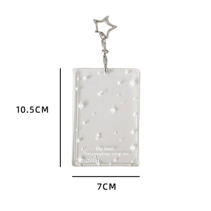 Transparent butterfly three inch hard card cover student meal card bus card pendant card package star card brick