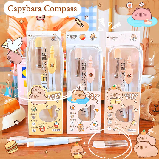 school caliper School supplies Study  geometria school compass drawing tool cute capybara professional compass children