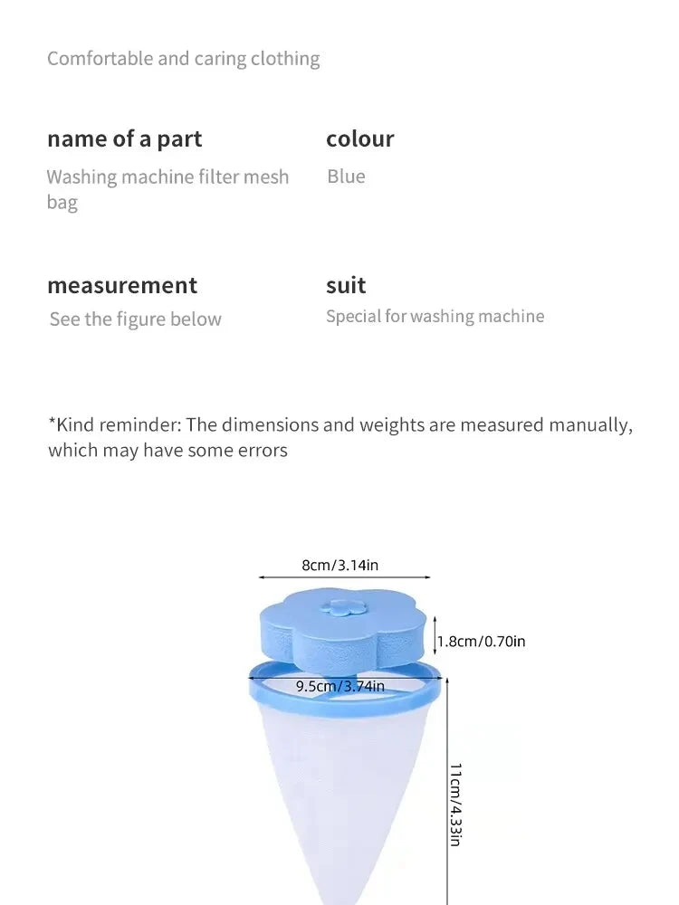 Plum Blossom Washing Machine Filter Remove Dirty Hair Mesh Yarn Laundry Reusable Ball Pet Fur Lint Hair Catcher Clothe Cleaning