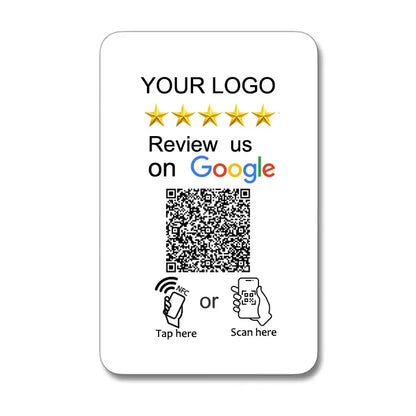NFC Card for Google Review Business Card NFC215 504Bytes review us on Google