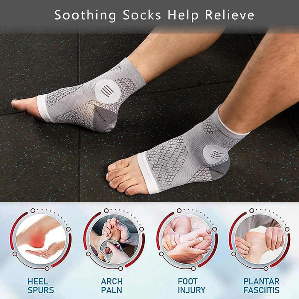 1Pair Neuropathy Socks - Peripheral Neuritis Therapy Compression Diabetic Open-Toe Foot Sleeves for Ankle Gout,Nerve Damage Pain