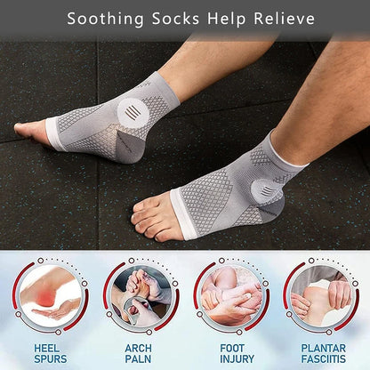 1Pair Neuropathy Socks - Peripheral Neuritis Therapy Compression Diabetic Open-Toe Foot Sleeves for Ankle Gout,Nerve Damage Pain