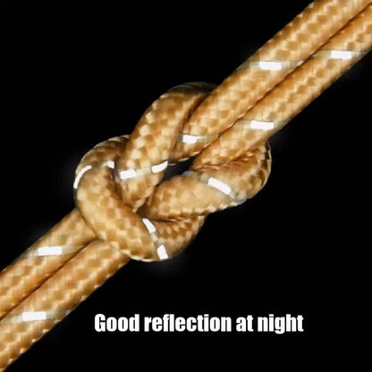 4 Outdoor Tent Ropes Reflective Ropes Canopy Ropes Reinforced Windproof Ropes with Buckles To Ensure Safety Camping Accessories