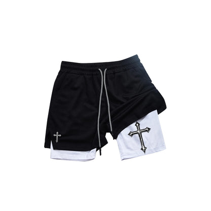 Anime Cross Men's Sports Shorts Breathable Sports Shorts Summer Sports Fitness Running Shorts
