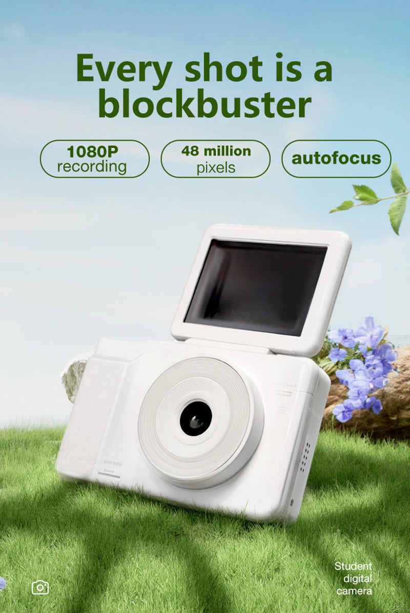 4K Digital Camera 6400w HD Flip Screen Camera Digital Camera Card Camera Shooting Camera Student Entry-level CCD Camera