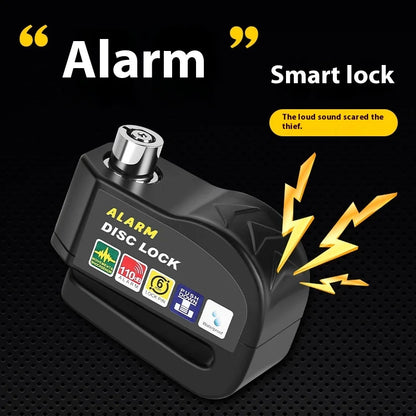 Bike Lock Bicycle Disc Brake Lock Alarm Protection Electric Bikes Locks Motorcycle Brake Disc Anti-theft Locks Cycling Equipment