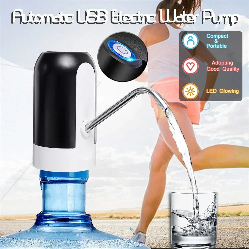 Water Dispenser Pump Portable Electric Water Dispenser Pump for 5 Gallon Bottles USB Rechargeable Water Bucket Tool Carboy Bar