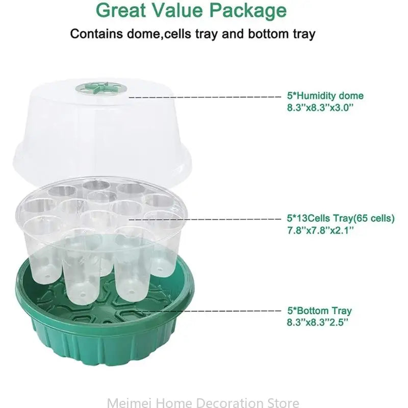 H7BF Seed Growing Box Vegetable Seed Sprout Hydroponic Tray Garden Supplies