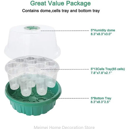 H7BF Seed Growing Box Vegetable Seed Sprout Hydroponic Tray Garden Supplies