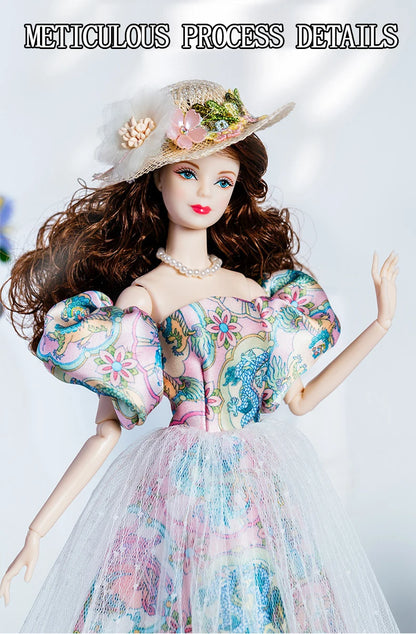 European Fashion Chinese Style Elements Accessories Set 32cm Supermodel Doll Clothes Suit Princess Dress DIY Toy Collector Gifts