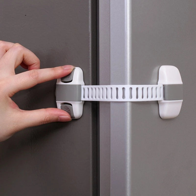 1 Piece Multi-Function Child Protection Anti-Pinch Cabinet Refrigerator Plastic Safety Buckle Baby Safety Drawer Door Lock