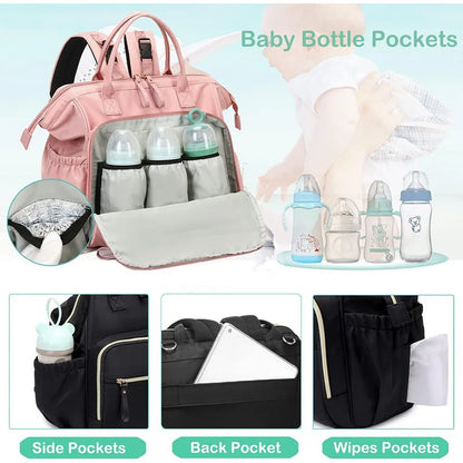 Large Capacity Diaper Bag  Backpack for Women Totes Baby Diaper Nappy Bags Shoulder Cotton Ladies Maternity Shopping Bags