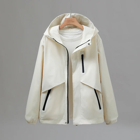 Women Travel Jacket Casual Wears Hooded Coat Outdoor Hiking Couple Wind-Proof Clothing Spring Autumn Fashion Unisex Outerwear