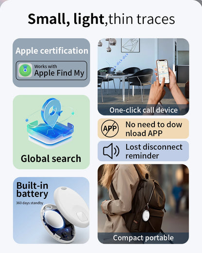 Smart Track Device AirTag Bluetooth GPS Tracker For IOS Find My App Anti-loss Luggage Key Car Pet Kid Finder Locator Positioner