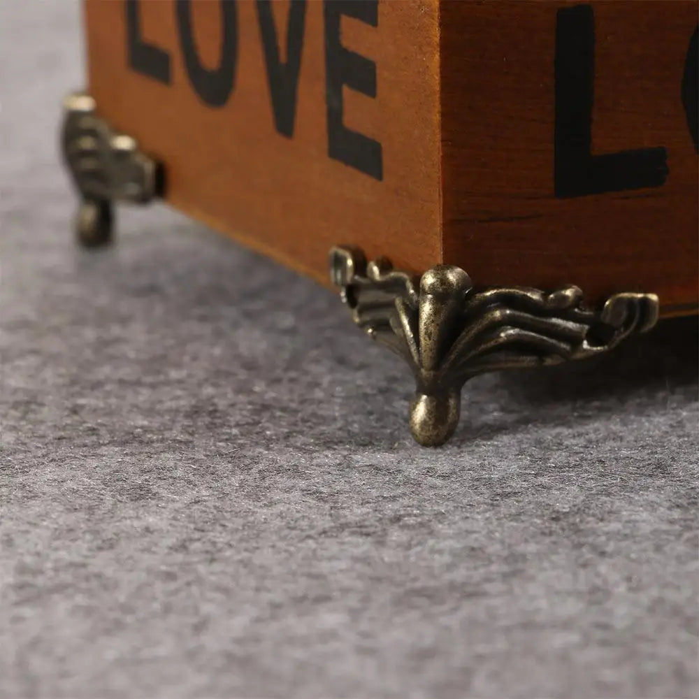 Durable Antique Hardware Protector Wood Case Jewelry  Box Furniture Leg Corner Feet Leg Corner Bracket