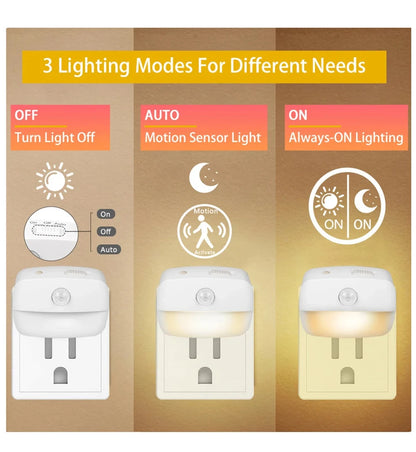 LED Night Light EU Plug In Smart Motion Sensor Light 220V Wall Lamp for Home Aisle WC Hallway Stair Kitchen Bedroom Night Lamp