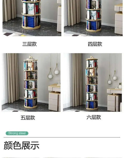 Modern Closet Bookcase Organizer Cabinet Display Rotating Bookcase Magazine Shelves Estante Para Livros Minimalist Furnitures