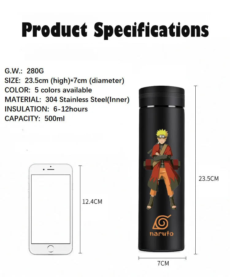 Anime Demon Slayer Kimetsu Vacuum Cup 304 Stainless Steel Thermos Vacuum Flask Water Bottle Gift