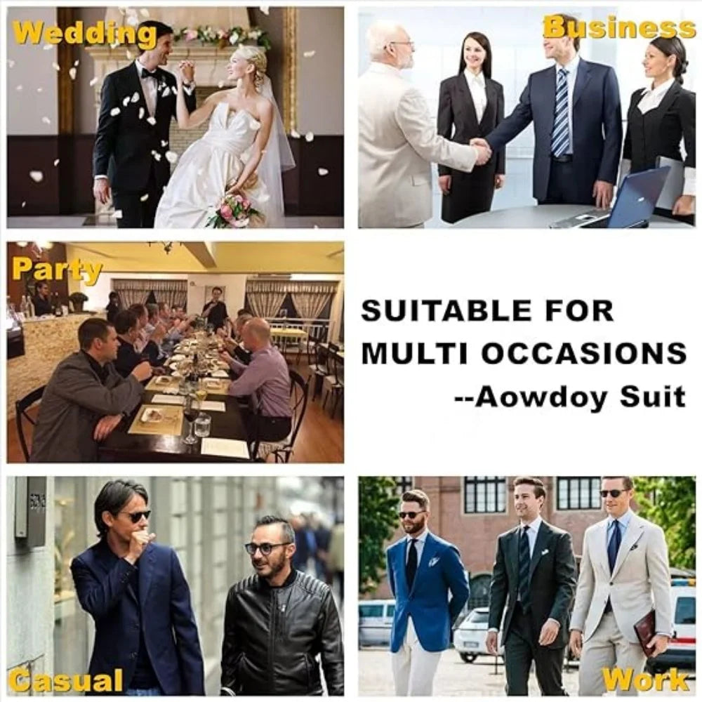 Men's suit is a three-piece set of outerwear, jacket and trousers for business banquets and other occasions