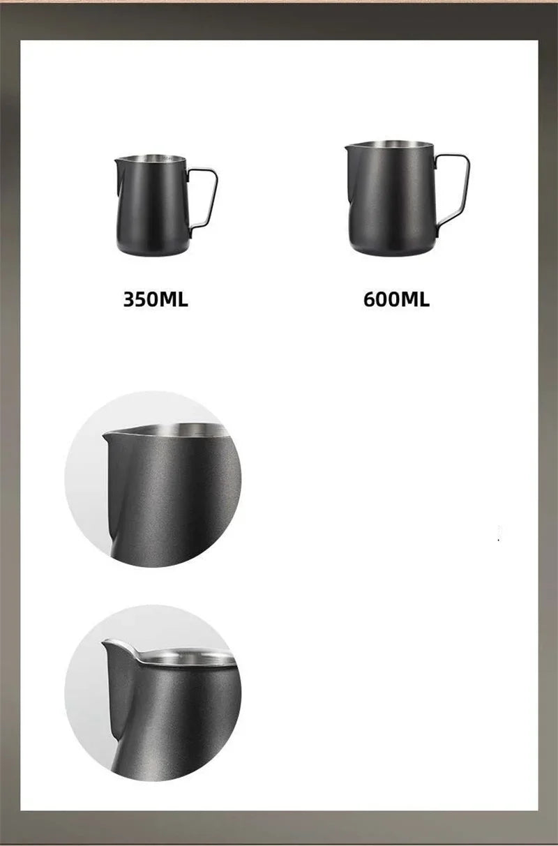 Coffee Milk Frothing Pitcher Jug Stainless Steel With Scale Espresso Steaming Pitchers Professional Milk Foam Jug Barista Craft