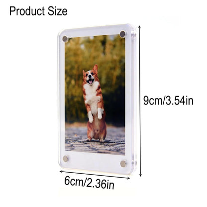 Acrylic Refrigerator Magnetic Frame, Clear Reversible Refrigerator Magnet Photo Frame, Display Frame, For Fujifilm
