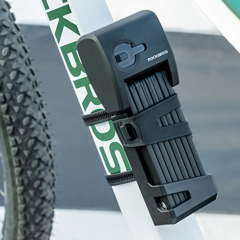 Bicycle Lock Heavt Duty Anti-Theft Smart Fingerprint Folding Lock Alloy Steel Anti-Hydraulic Shear Motorcycle Bike Accessories