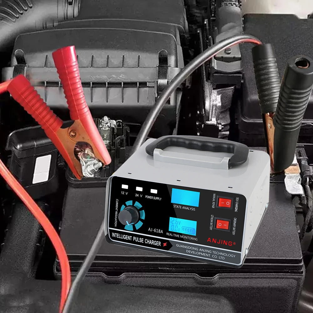 Digital LCD Display Automatic Battery-chargers For Car Truck Boat Motorcycle Five-Stage Power Puls Repair Chargers