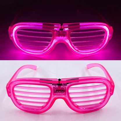 Light Up LED Glasses 5 Colors Heart Shape Glow Glasses Glow in The Dark Party Supplies Neon Party Favors for Kids Adults