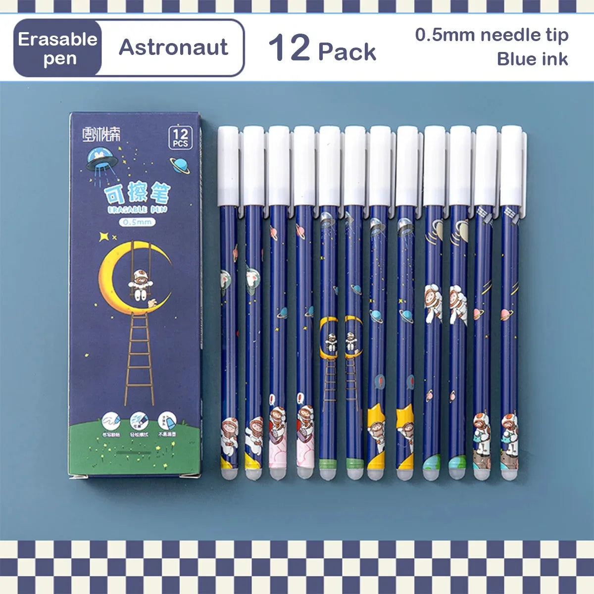 12PC 0.5mm Syringe Erasable Pen Korean Stationery Simple Kawaii Writing Pen Student Stationery Cultural and Educational Supplies