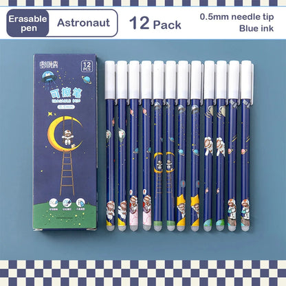 12PC 0.5mm Syringe Erasable Pen Korean Stationery Simple Kawaii Writing Pen Student Stationery Cultural and Educational Supplies