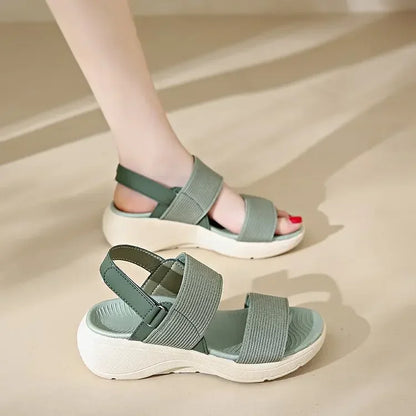 Women's Platform Sport Sandals Summer 2025 Comfortable Woman Shoes Fashionable Beach Green Sandal Black Sandalias De Mujer